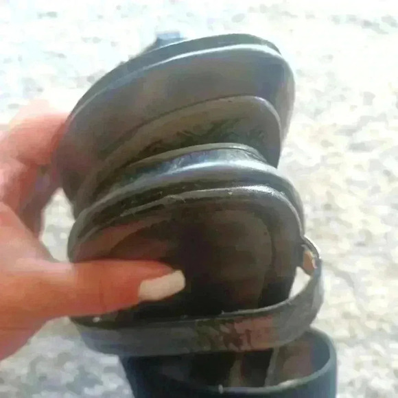 Dansko Womens Black Strappy Wedge Sandals 39 - Picture 11 of 16